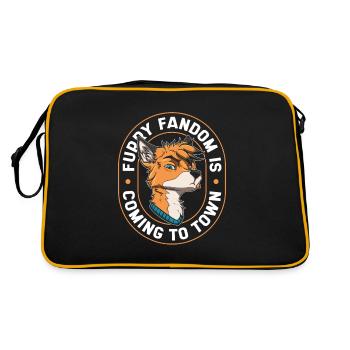 Furry Fandom Fursuits City - Retro Bag - black/gold - Back