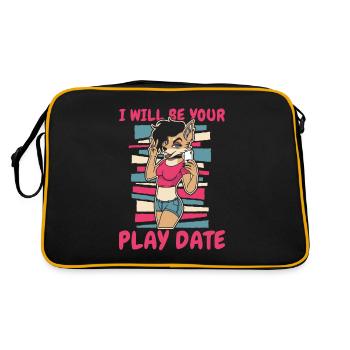 Furry Fandom Fursuits Drôle - Sac Retro - noir/or - Dos
