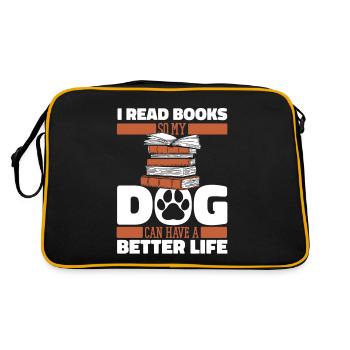 Book Bookworm Bookworm Dog - Retro Bag - black/gold - Back