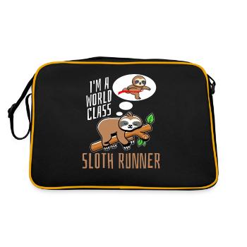 Sloth Runner Sloth Runs - Retro Bag - black/gold - Back