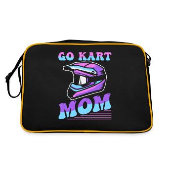 Go Kart Karting Kart Driver Mom Go Kart Mom - Sac Retro - noir/or - Dos
