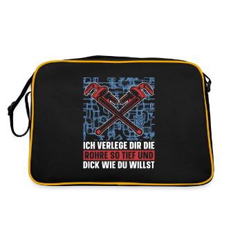 Pipeline builder Witzig - Retro Bag - black/gold - Back