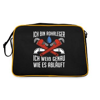 Pipeline builder Witzig - Retro Bag - black/gold - Back