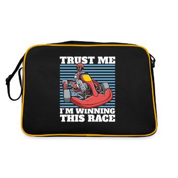 Gagnant du pilote de karting go karting - Sac Retro - noir/or - Dos