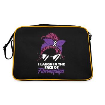 Fibromyalgie Rheuma Cool - Retro Tasche - Schwarz/Gold - Hinten
