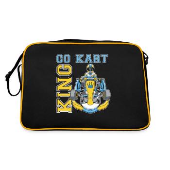 Go Kart Karting Kart Driver King - Sac Retro - noir/or - Dos