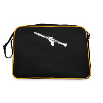 Spielmannszug Klarinette - Retro Tasche - Schwarz/Gold - Hinten