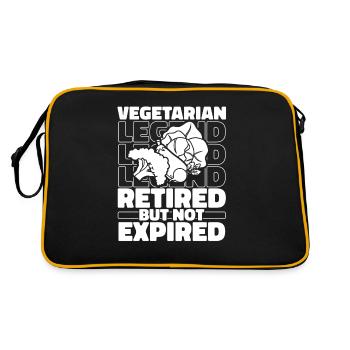 Vegetarian Retired Vegetarian - Retro Bag - black/gold - Back