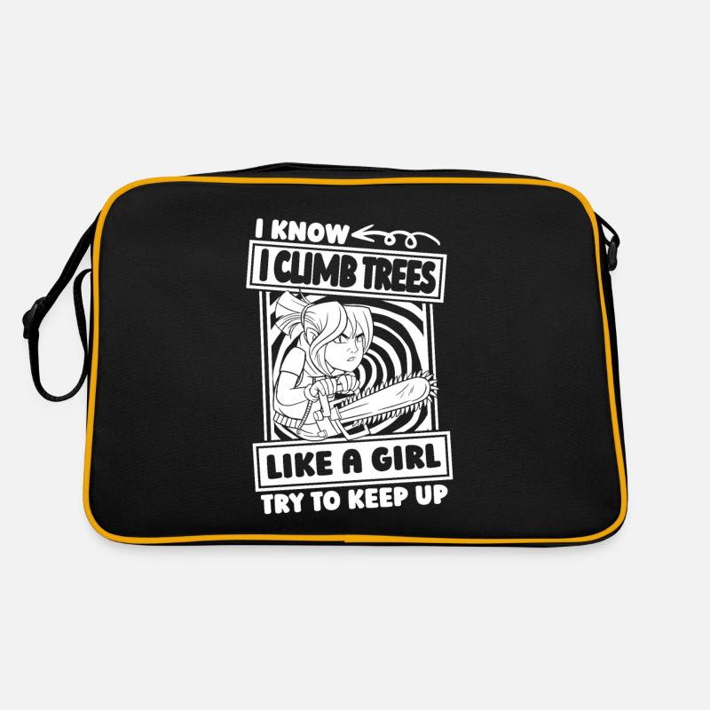 Baumpfleger Baumkletterer Arborist Retro Tasche