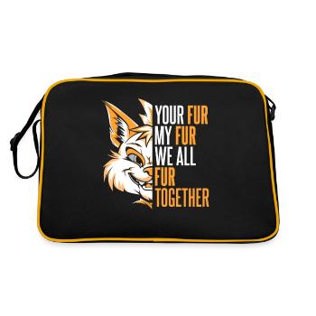 Furry Fandom Fursuits - Retro Bag - black/gold - Back