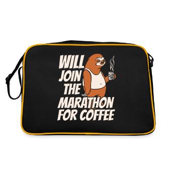 Sloth Coffee Sloth Running - Retro Bag - black/gold - Back