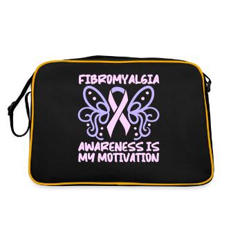 Fibromyalgia Rheumatism - Retro Bag - black/gold - Back