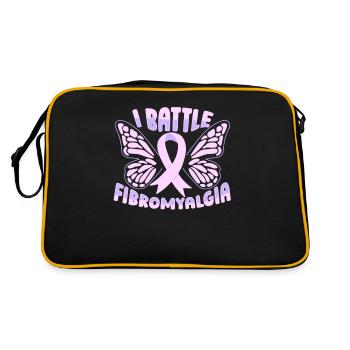 Fibromyalgia Rheumatism - Retro Bag - black/gold - Back