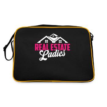 Agent immobilier dame - Sac Retro - noir/or - Dos