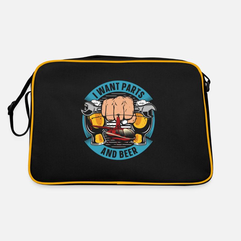 Hélicoptère Hélicoptère Bière Sac Retro