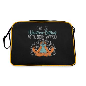 Sloth Humor Sloth Yoga - Retro Bag - black/gold - Back