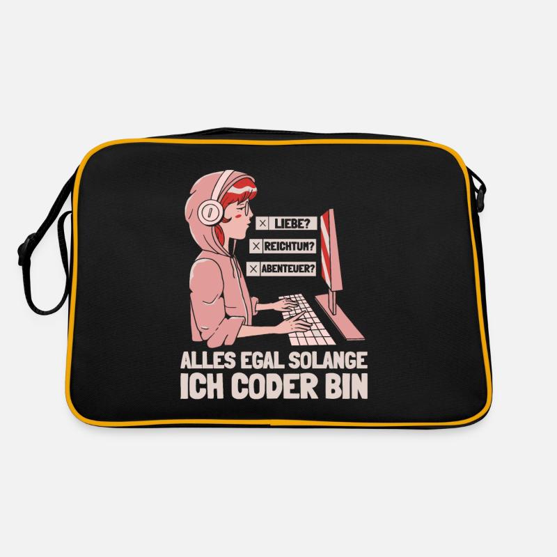 Entwickler Coder Programmierer Retro Tasche