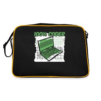 Developer Coder Programmer - Retro Bag - black/gold - Back