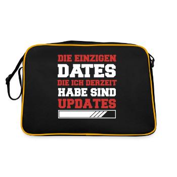 Entwickler Coder Programmierer - Retro Tasche - Schwarz/Gold - Hinten
