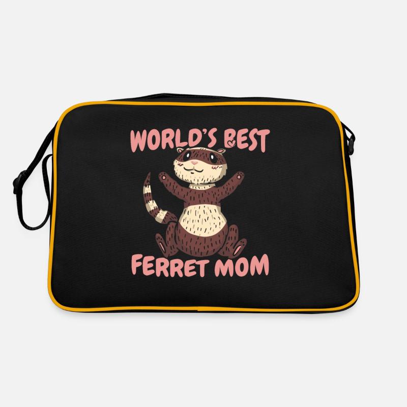 Frettchen Iltis Mutter Retro Tasche