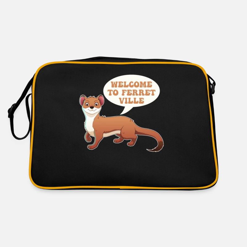 Frettchen Iltis Niedlich Retro Tasche