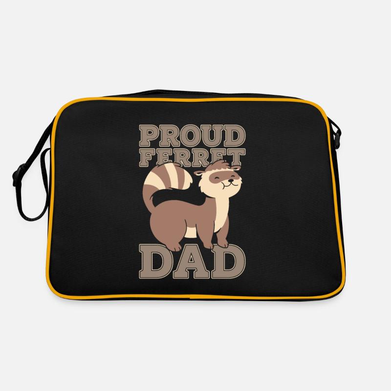 Frettchen Iltis Papa Retro Tasche