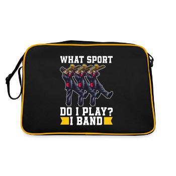 Fanfahrzug Spielmannszug Lustig - Sac Retro - noir/or - Dos