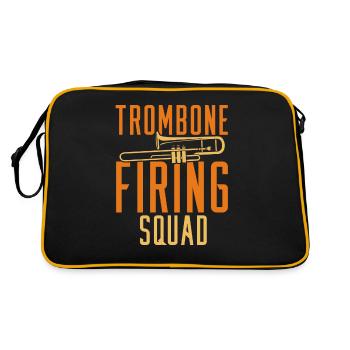 marching band, trombone, brass band, trombone - Retro Bag - black/gold - Back