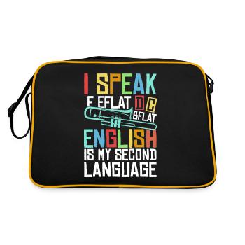 marching band, trombone, brass band, trombone - Retro Bag - black/gold - Back