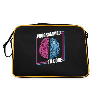 Developer Coder Programmer Brain - Retro Bag - black/gold - Back