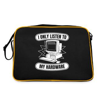 Developer Coder Programmer Hardware - Retro Bag - black/gold - Back