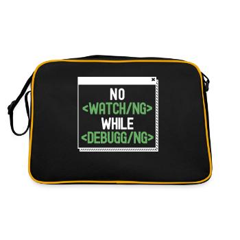 Developer Coder Programmer Humor - Retro Bag - black/gold - Back