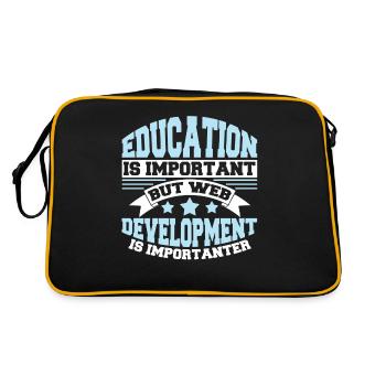 Web Developer Web Developer Funny - Retro Bag - black/gold - Back