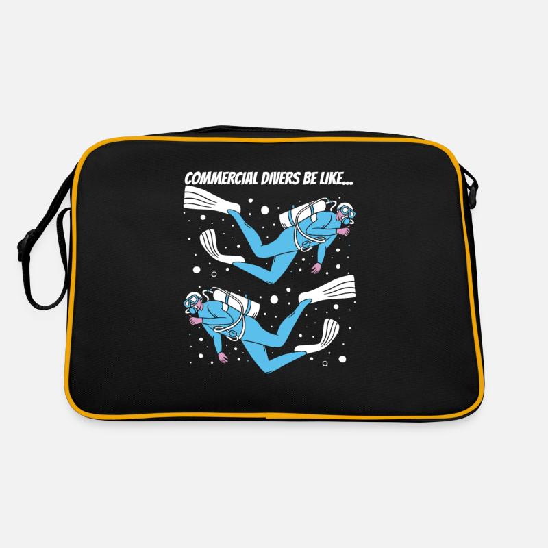 Plongeur plongeur commercial Plongée - Sac Retro - noir/or