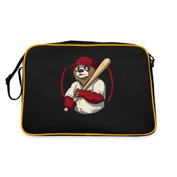 Sloth Cute Sloth Baseball - Retro Bag - black/gold - Back