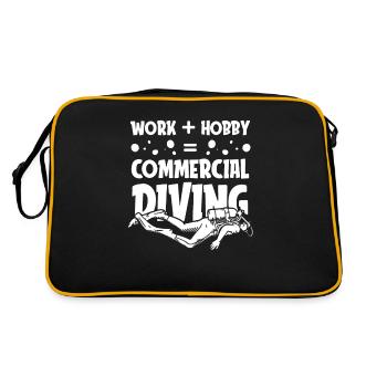 Diving Diver Funny Commercial Diving - Retro Bag - black/gold - Back