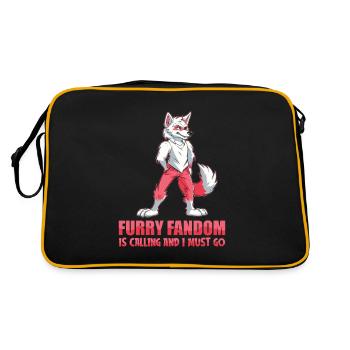 Furry Fandom Fursuits Cool - Sac Retro - noir/or - Dos