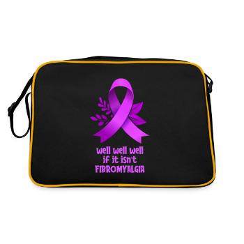 Fibromyalgia Rheumatism Cute - Retro Bag - black/gold - Back