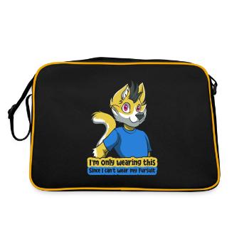 Furry Fandom Fursuits Drôle - Sac Retro - noir/or - Dos