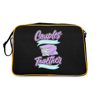 Book Bookworm Bookworm Couple - Retro Bag - black/gold - Back