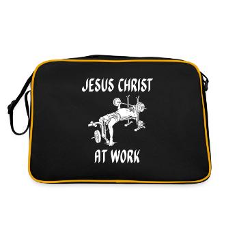 Christ Christentum - Retro Tasche - Schwarz/Gold - Hinten