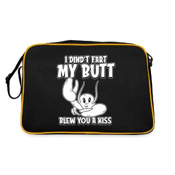 Hummer Lobster - Retro Tasche - Schwarz/Gold - Hinten