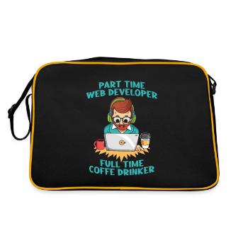 Web Developer Web Developer Coffee - Retro Bag - black/gold - Back