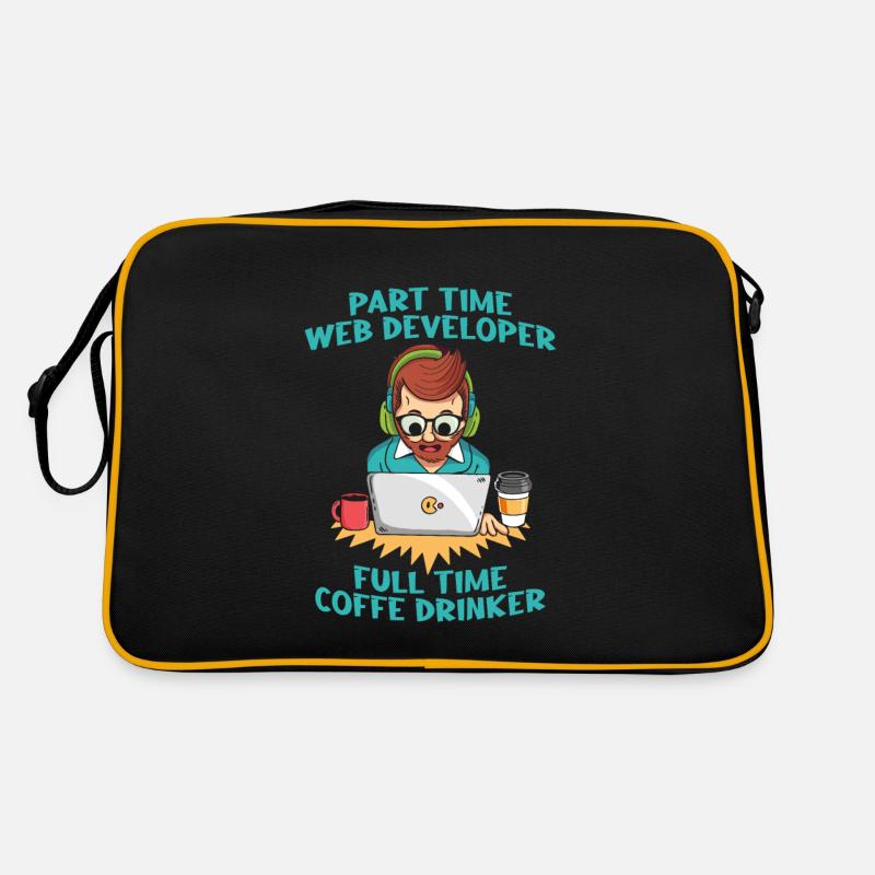 Web Entwickler Webdeveloper Kaffee Retro Tasche