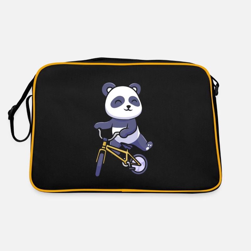 Big Panda Panda Bear Bike Retro Bag