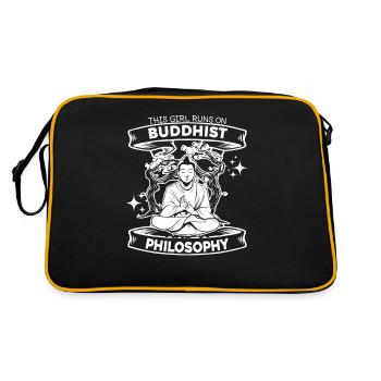 Bouddha bouddhiste drôle - Sac Retro - noir/or - Dos