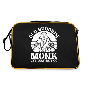 Buddha Buddhist Monk - Retro Bag - black/gold - Back