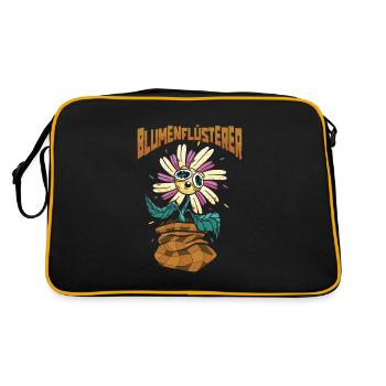 Hobbygärtner Garten Witzig - Retro Tasche - Schwarz/Gold - Hinten