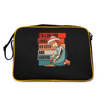 Jardinière amateur jardin horticole sœur - Sac Retro - noir/or - Dos
