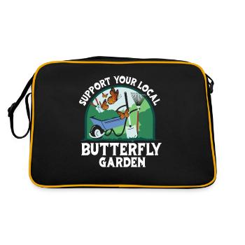 Hobbygärtner Garten Monarch - Retro Tasche - Schwarz/Gold - Hinten